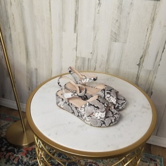 Kate Spade New York Women's Bunton Snakeskin-Embossed Leather Flatform S… - Picture 2 of 6